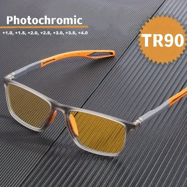 2025 New Sports Sun Reading Ultralight Photochromic Reading Glasses