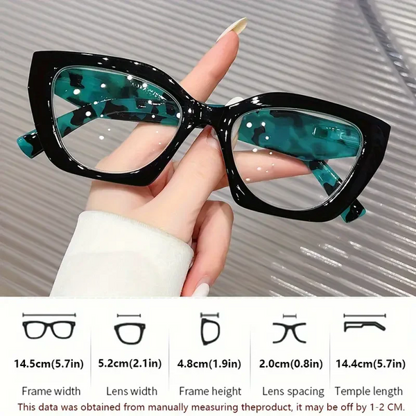 Vintage blue light blocking reading glasses with spring hinges