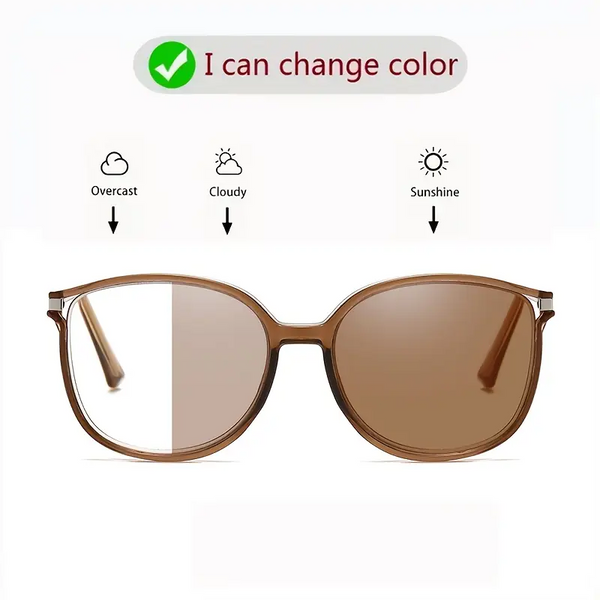 2025 New Women's Large Frame Photochromic Reading Glasses