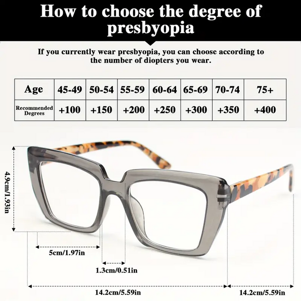Women's Retro Square Reading Glasses