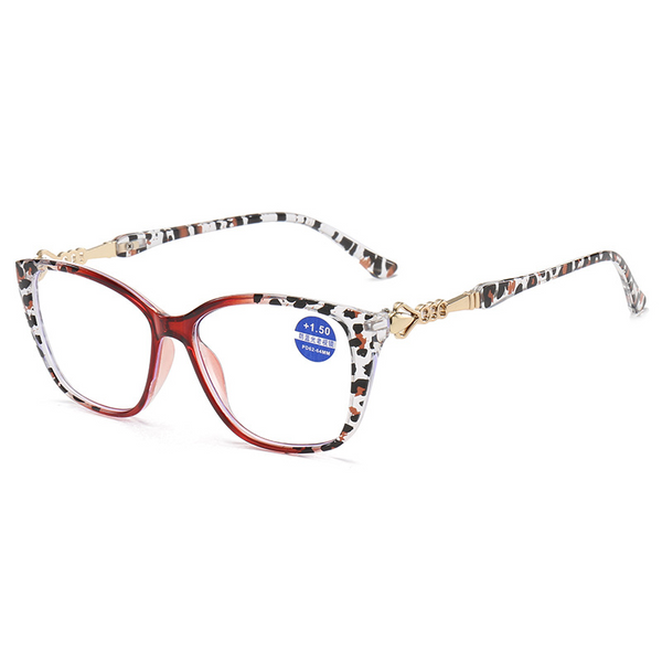 2026 New Leopard Print Square Frame Reading Glasses with Anti-Blue Light Lenses