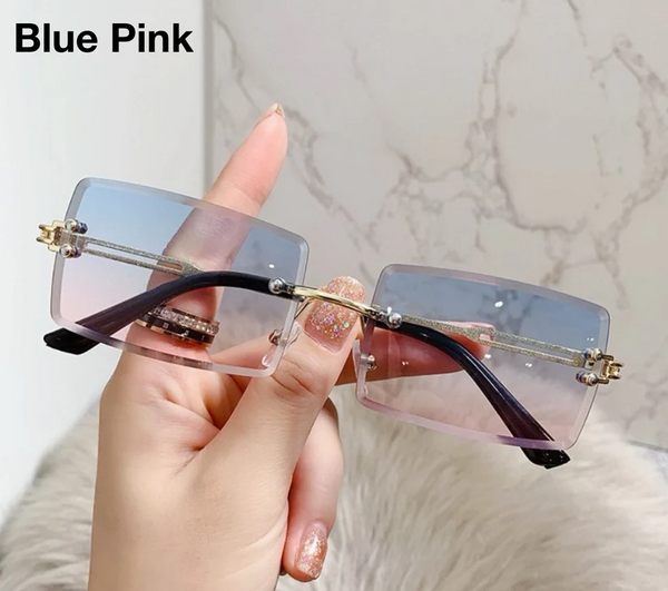 Rimless Cubed Sunglasses