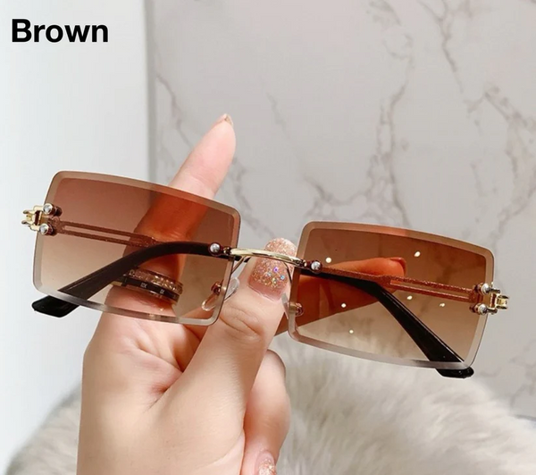 Rimless Cubed Sunglasses