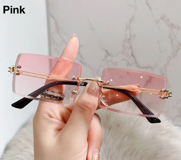 Rimless Cubed Sunglasses