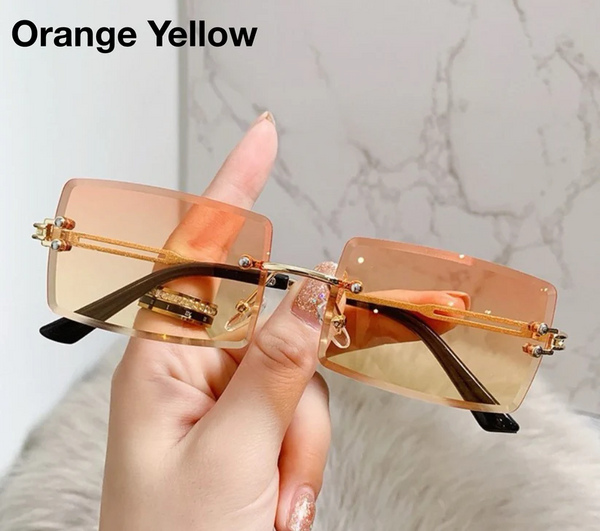 Rimless Cubed Sunglasses