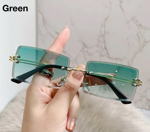 Rimless Cubed Sunglasses