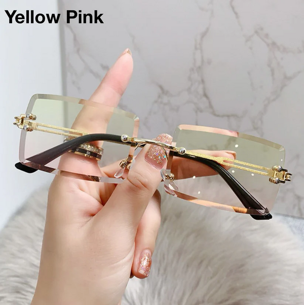 Rimless Cubed Sunglasses