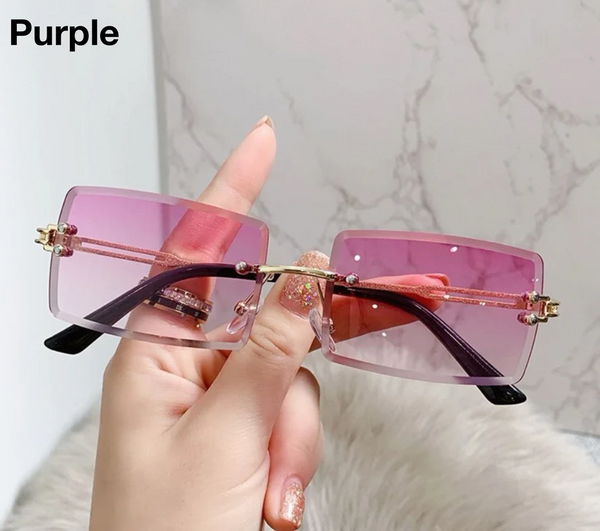 Rimless Cubed Sunglasses