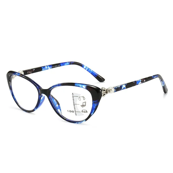 Women's Fashion Cat's Eye Zoom HD Anti-Blue Light Reading Glasses