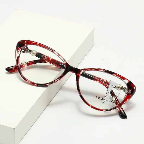 Women's Fashion Cat's Eye Zoom HD Anti-Blue Light Reading Glasses