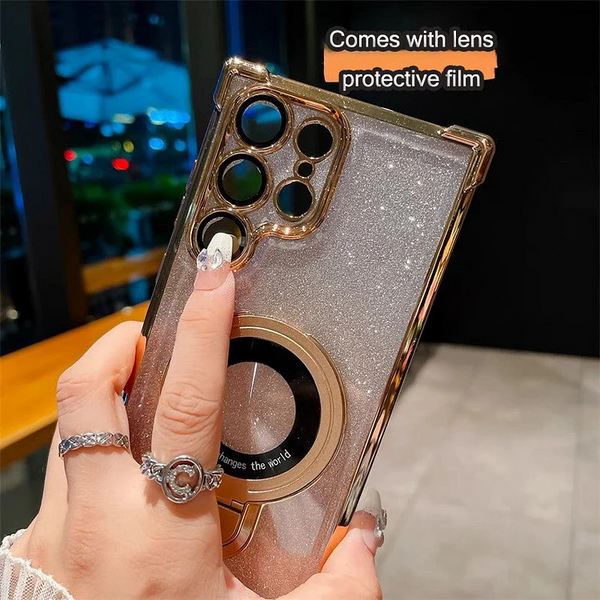 Suitable For Samsung Series Electroplated Magnetic Gradient Glitter Mobile Phone Cases