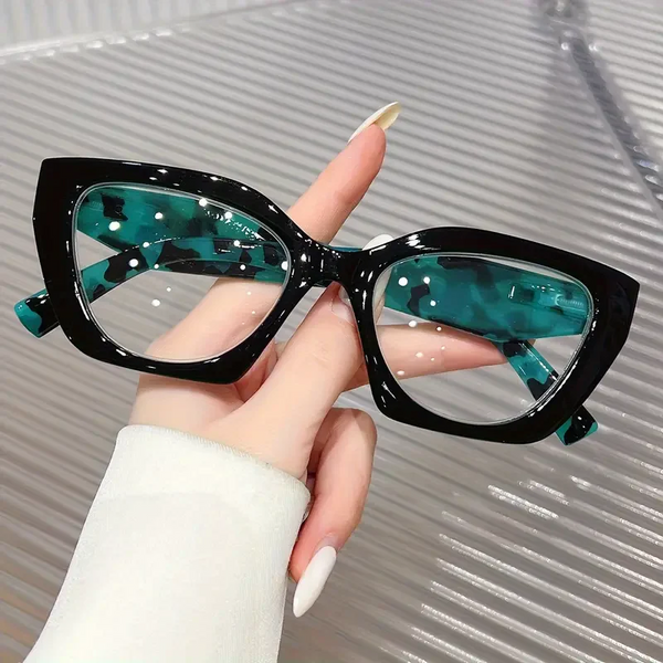Vintage blue light blocking reading glasses with spring hinges