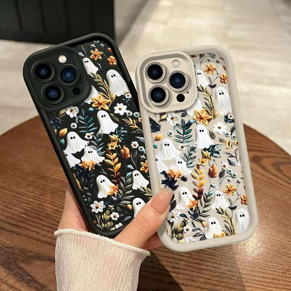 Halloween Cute Ghost Spooky Garden/Flower Phone Case for iPhone