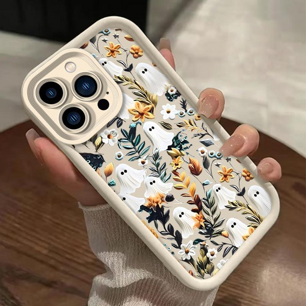 Halloween Cute Ghost Spooky Garden/Flower Phone Case for iPhone