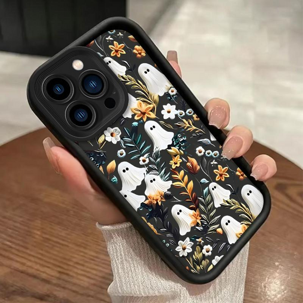 Halloween Cute Ghost Spooky Garden/Flower Phone Case for iPhone