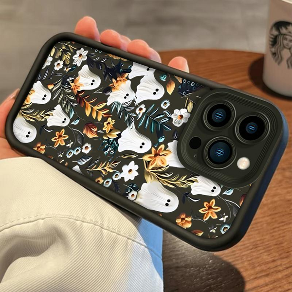 Halloween Cute Ghost Spooky Garden/Flower Phone Case for iPhone