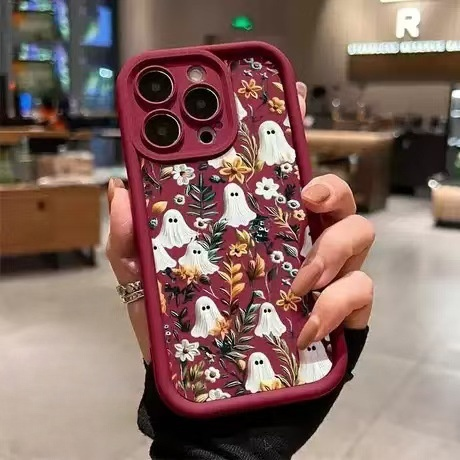 Halloween Cute Ghost Spooky Garden/Flower Phone Case for iPhone