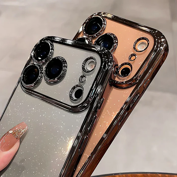 Luxury Glitter Hard Plating Clear Case for iPhone