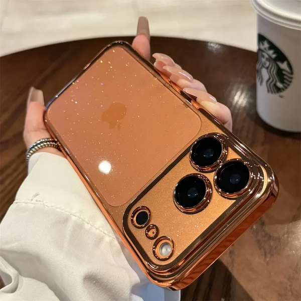 Luxury Glitter Hard Plating Clear Case for iPhone