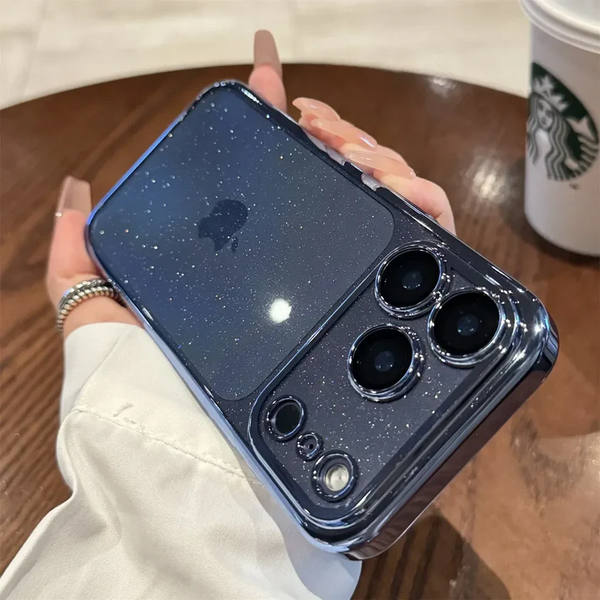Luxury Glitter Hard Plating Clear Case for iPhone