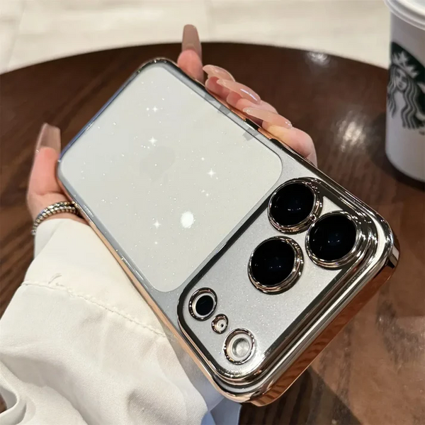 Luxury Glitter Hard Plating Clear Case for iPhone