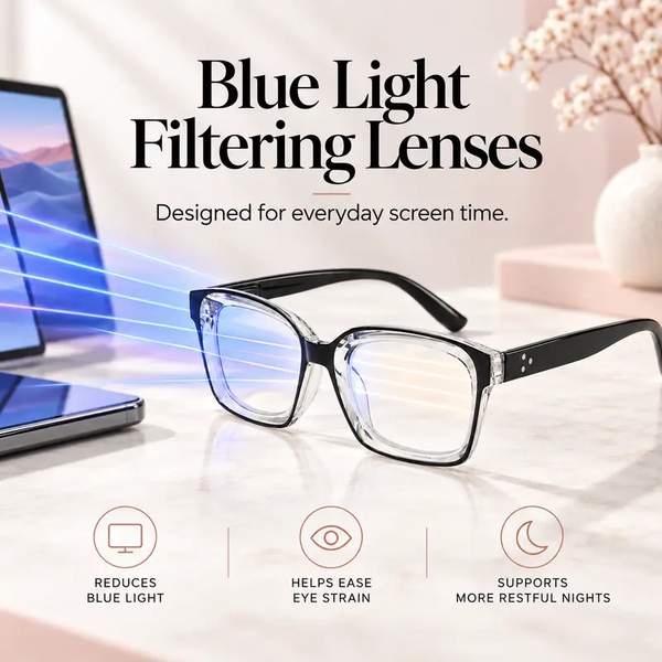 2026 New Universal Square Frame Photochromic Reading Glasses with Blue Light Protection