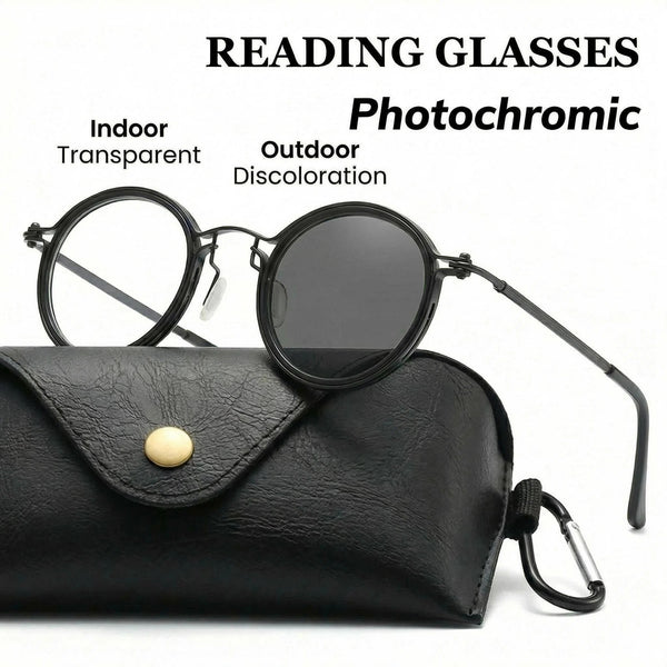 2026 New Ultralight Multifocal Photochromic Progressive Reading Glasses with Blue Light Protection