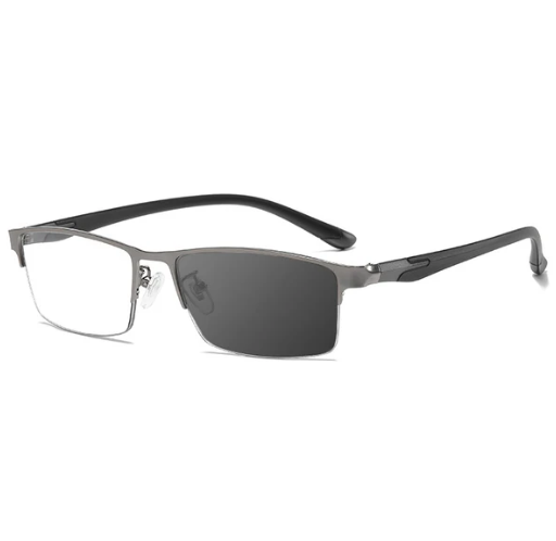 METAL ULTRA-LIGHT HALF-FRAME PHOTOCHROMIC MULTIFOCAL GLASSES