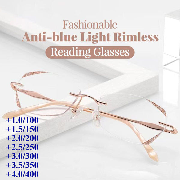 Fashionable Anti-blue Light Rimless Reading Glasses（50% OFF）