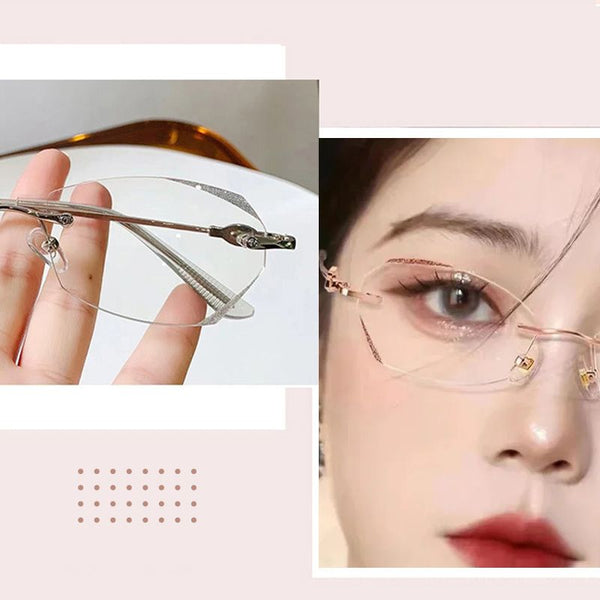 Fashionable Anti-blue Light Rimless Reading Glasses（50% OFF）