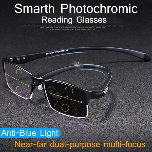 MENS FASHION TITANIUM ULTRA-LIGHT SHOCKPROOF IMPACT-RESISTANT READING GLASSES