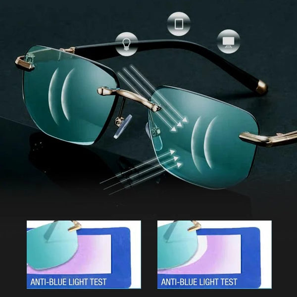 Stylish Anti-blue Light Rimless Reading Glasses